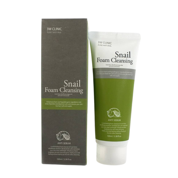 3w clinic snail foam cleansing